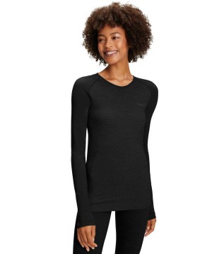 Falke Long sleeve shirt Wool-Tech Light Langarmhemd Damen Schwarz | 8216ROLVS